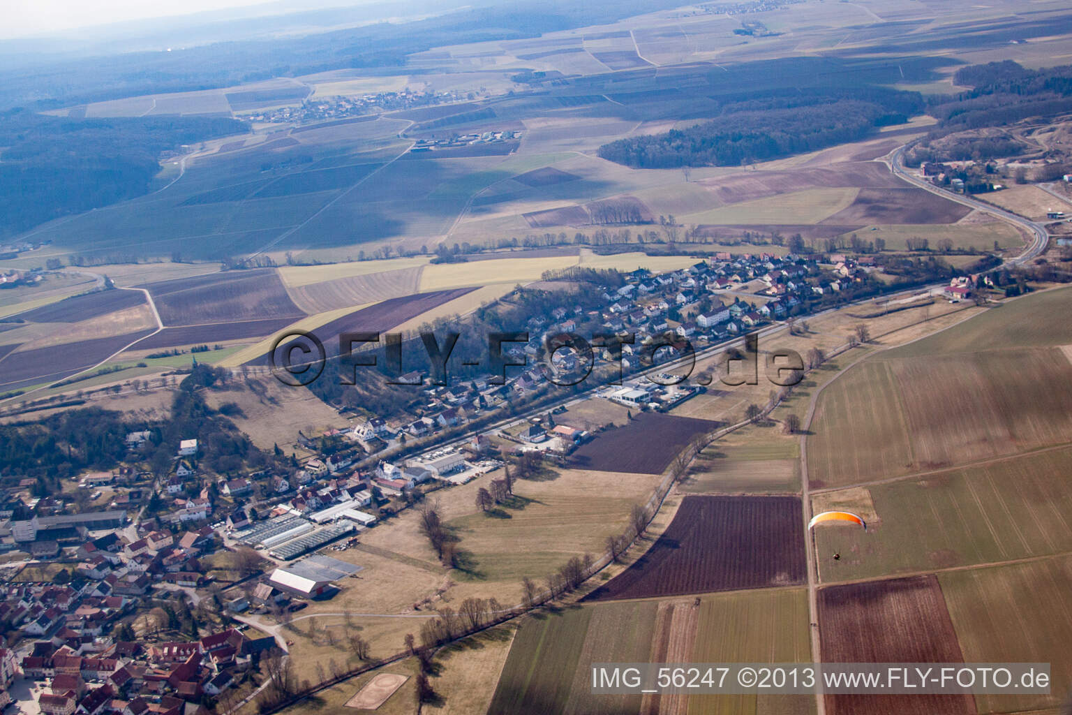 Sulzfeld dans le département Bavière, Allemagne hors des airs