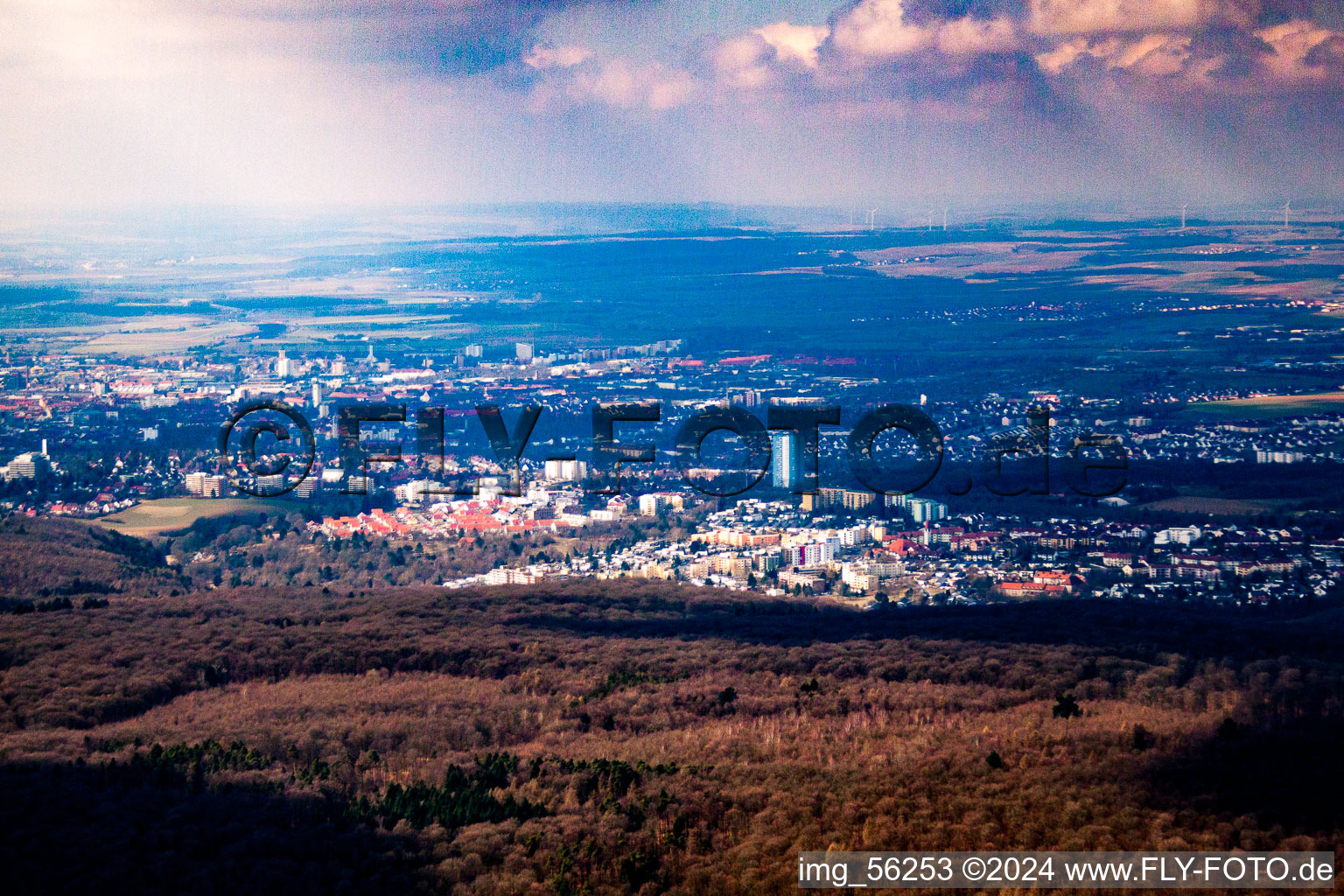 Vue aérienne de Aperçu à Schweinfurt dans le département Bavière, Allemagne