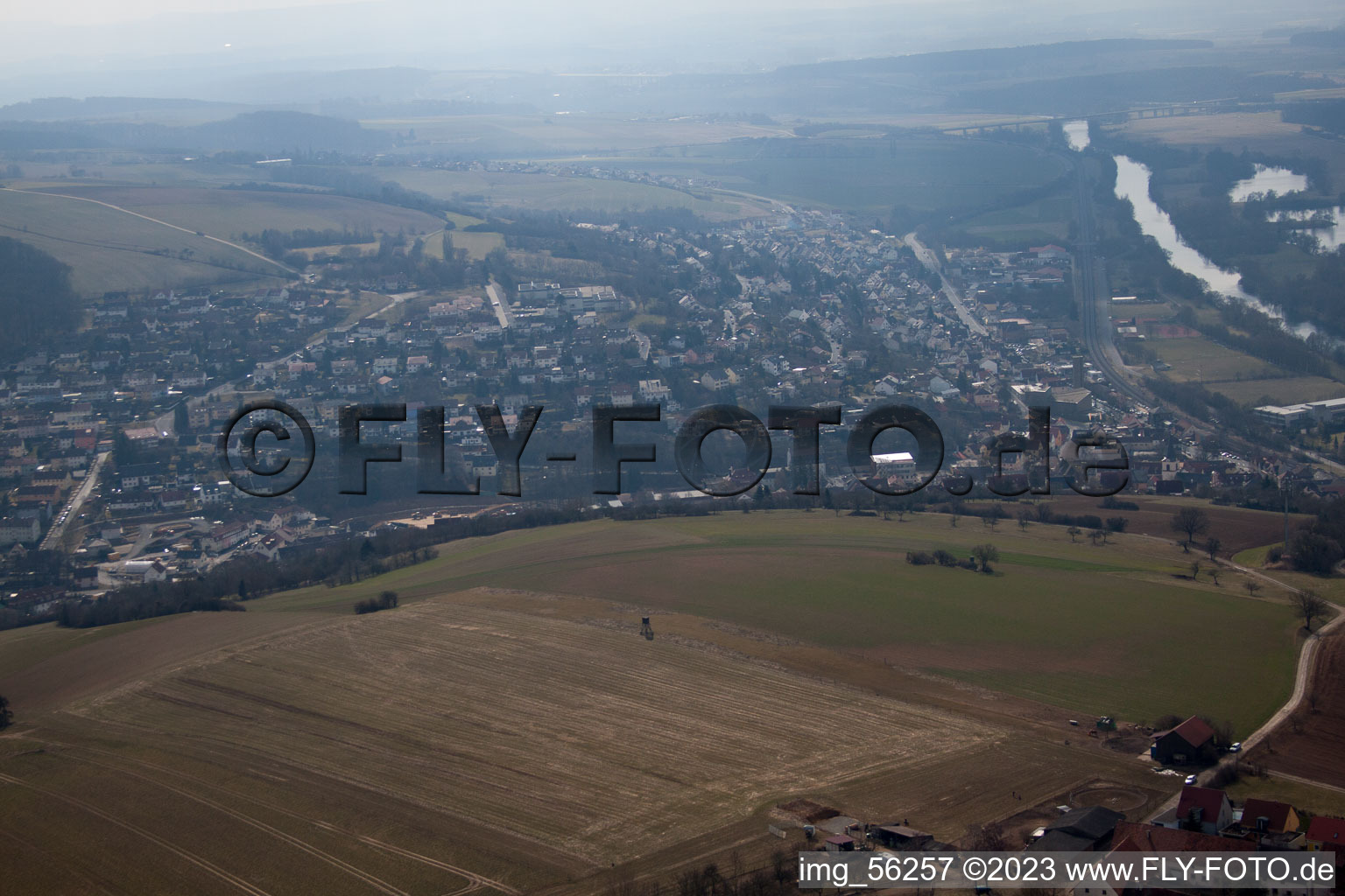 Schonungen dans le département Bavière, Allemagne vu d'un drone