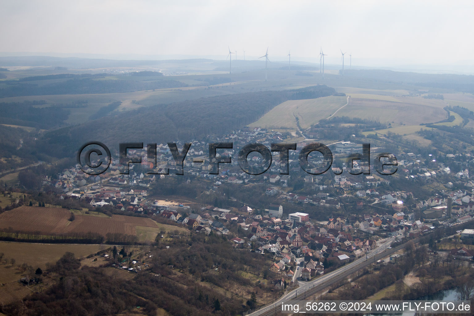 Photographie aérienne de Schonungen dans le département Bavière, Allemagne