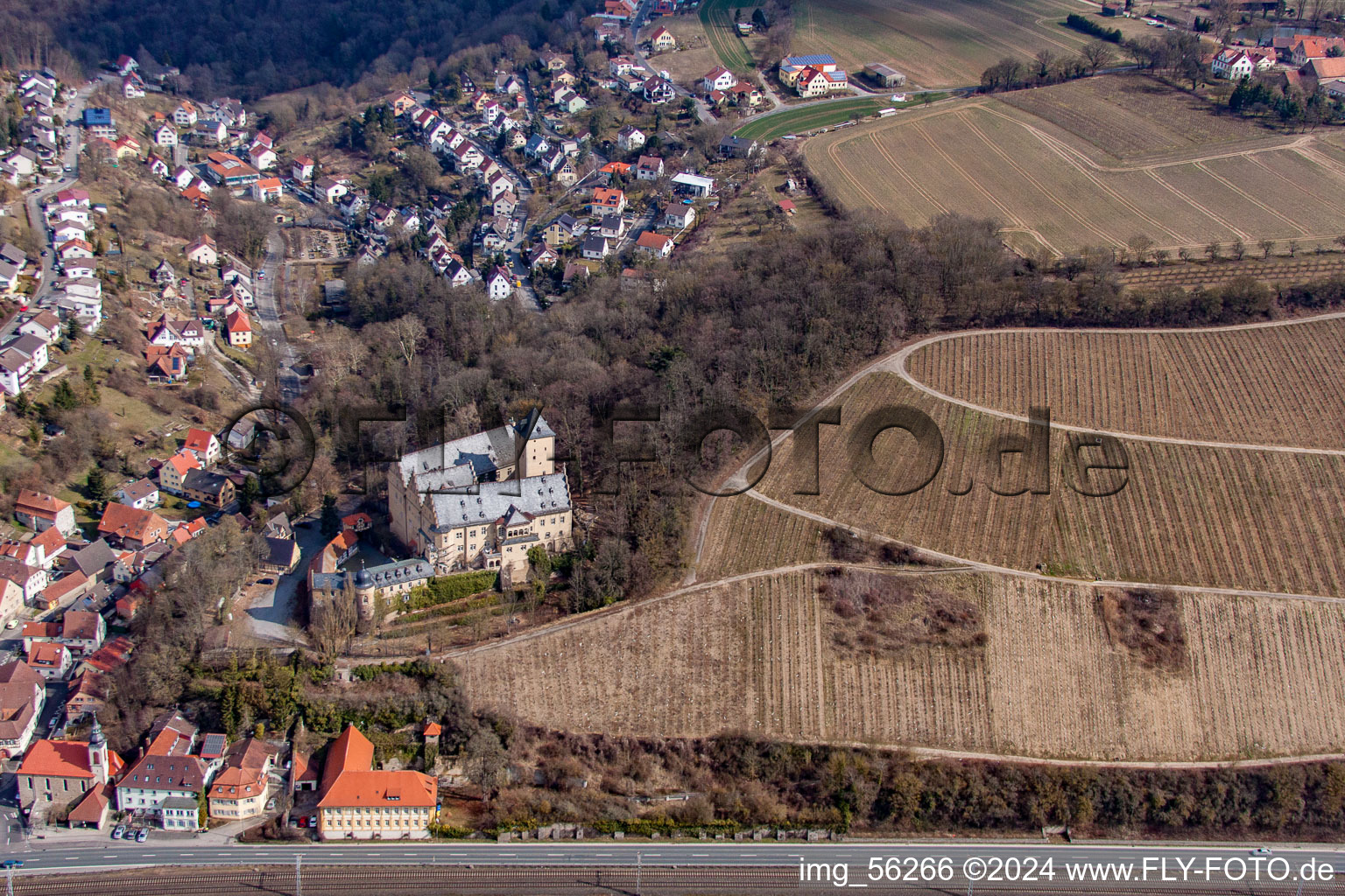 Enregistrement par drone de Verrouiller Mainberg à le quartier Mainberg in Schonungen dans le département Bavière, Allemagne