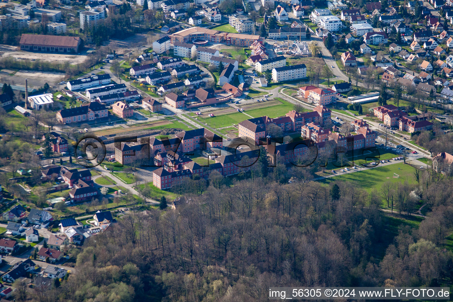 Vue aérienne de Illenau à Achern dans le département Bade-Wurtemberg, Allemagne