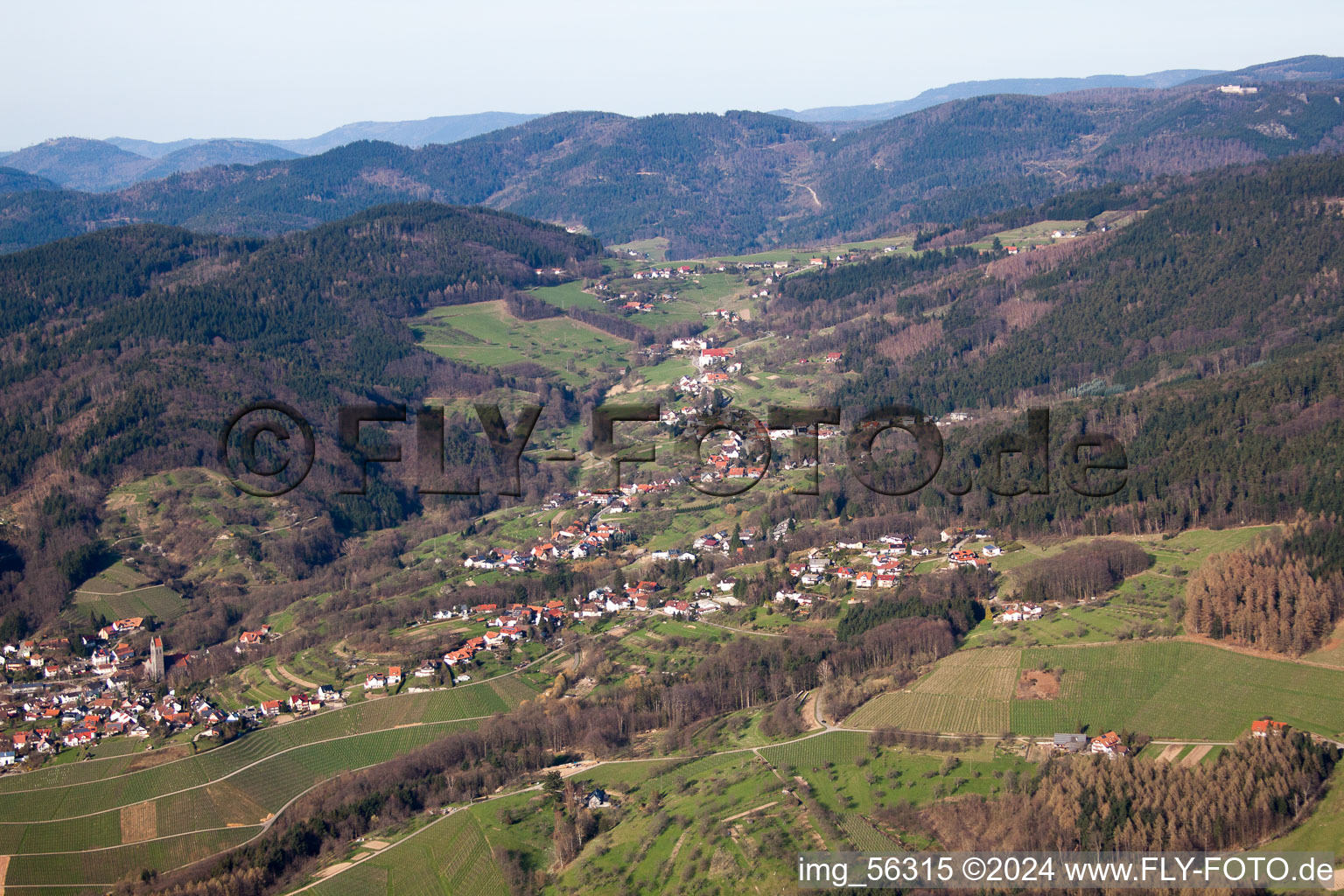 Quartier Neusatz in Bühl dans le département Bade-Wurtemberg, Allemagne vue d'en haut