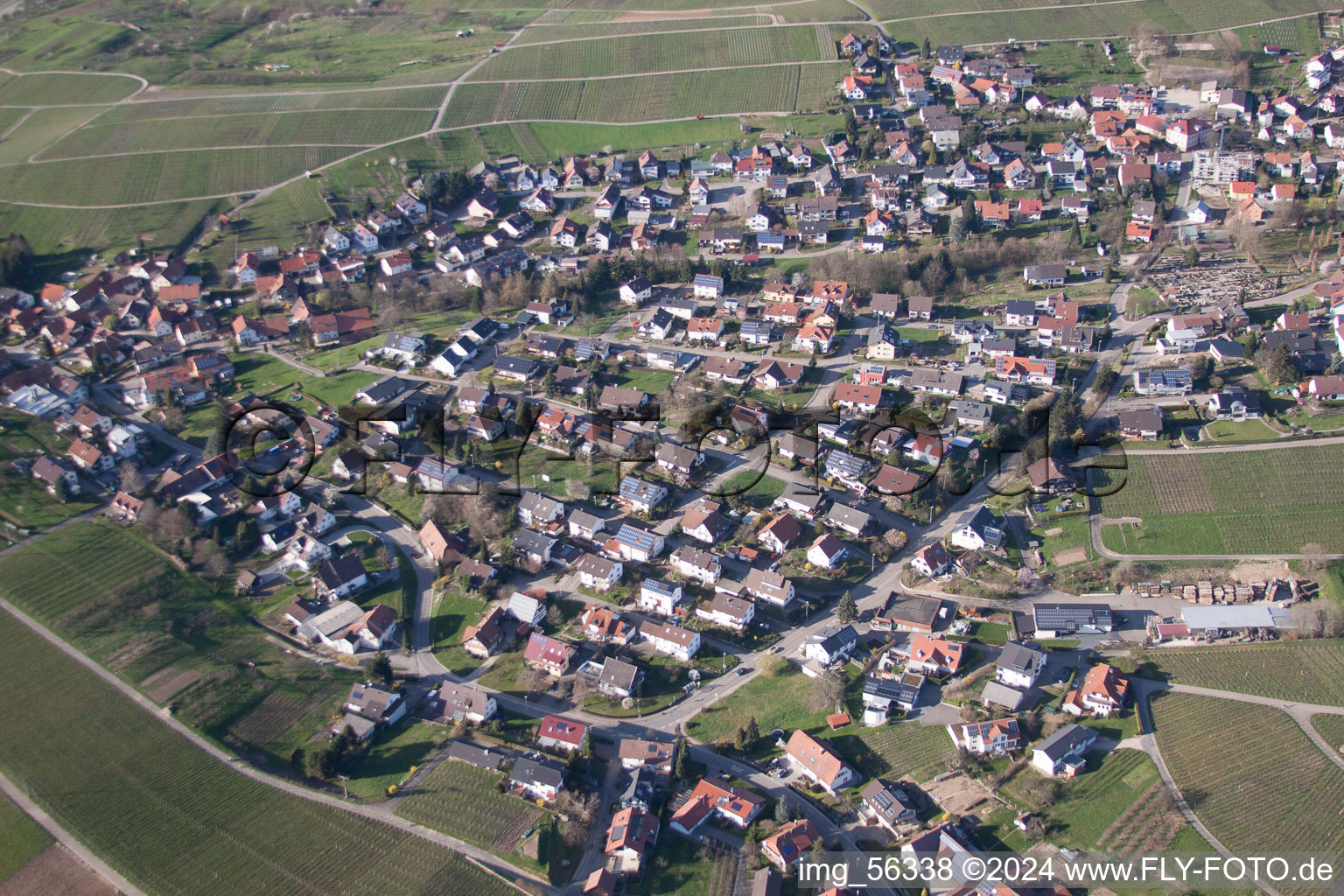 Quartier Eisental in Bühl dans le département Bade-Wurtemberg, Allemagne vue du ciel