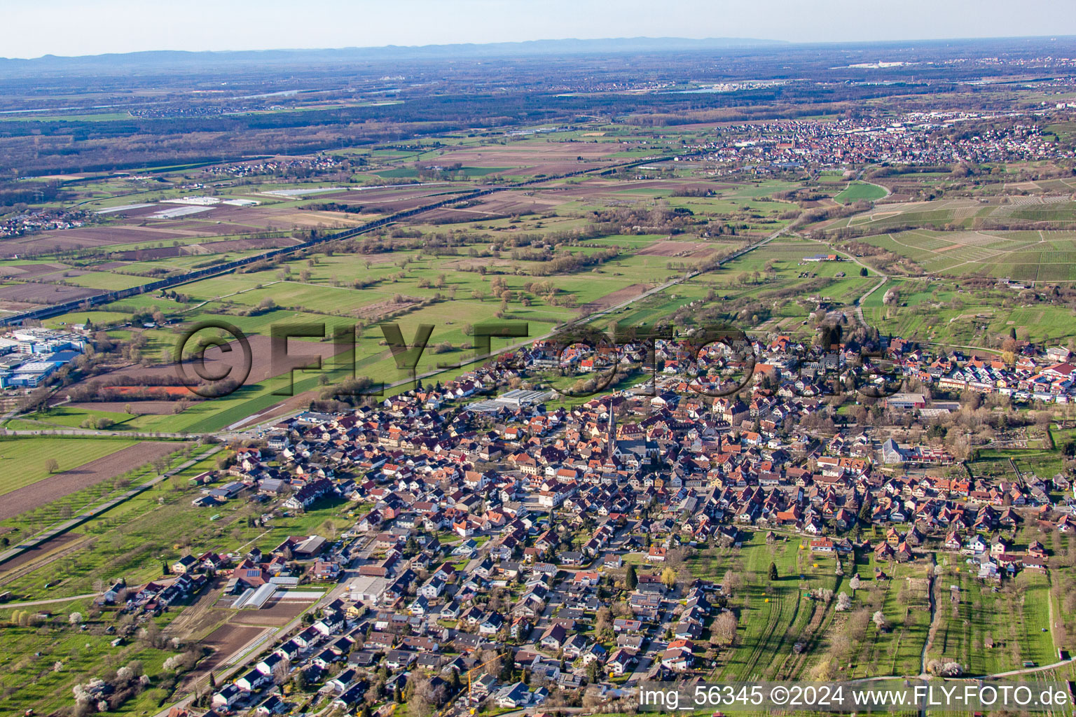 Photographie aérienne de Du sud-est à le quartier Steinbach in Baden-Baden dans le département Bade-Wurtemberg, Allemagne