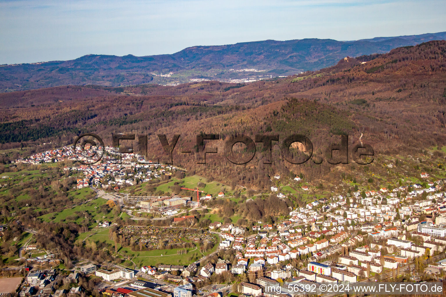 Vue aérienne de Quartier Balg in Baden-Baden dans le département Bade-Wurtemberg, Allemagne