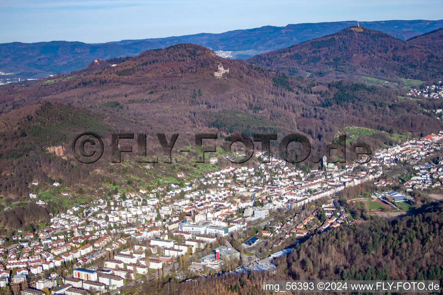 Vue aérienne de Ancienne carrière, Battert Felsen, Saint-Bernard à le quartier Oos in Baden-Baden dans le département Bade-Wurtemberg, Allemagne