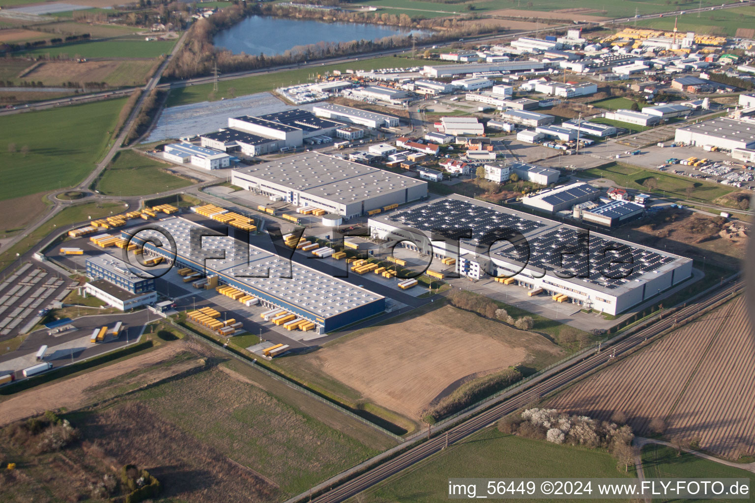 Photographie aérienne de Centre logistique DACHSER Karlsruhe GmbH, Malsch à Malsch dans le département Bade-Wurtemberg, Allemagne