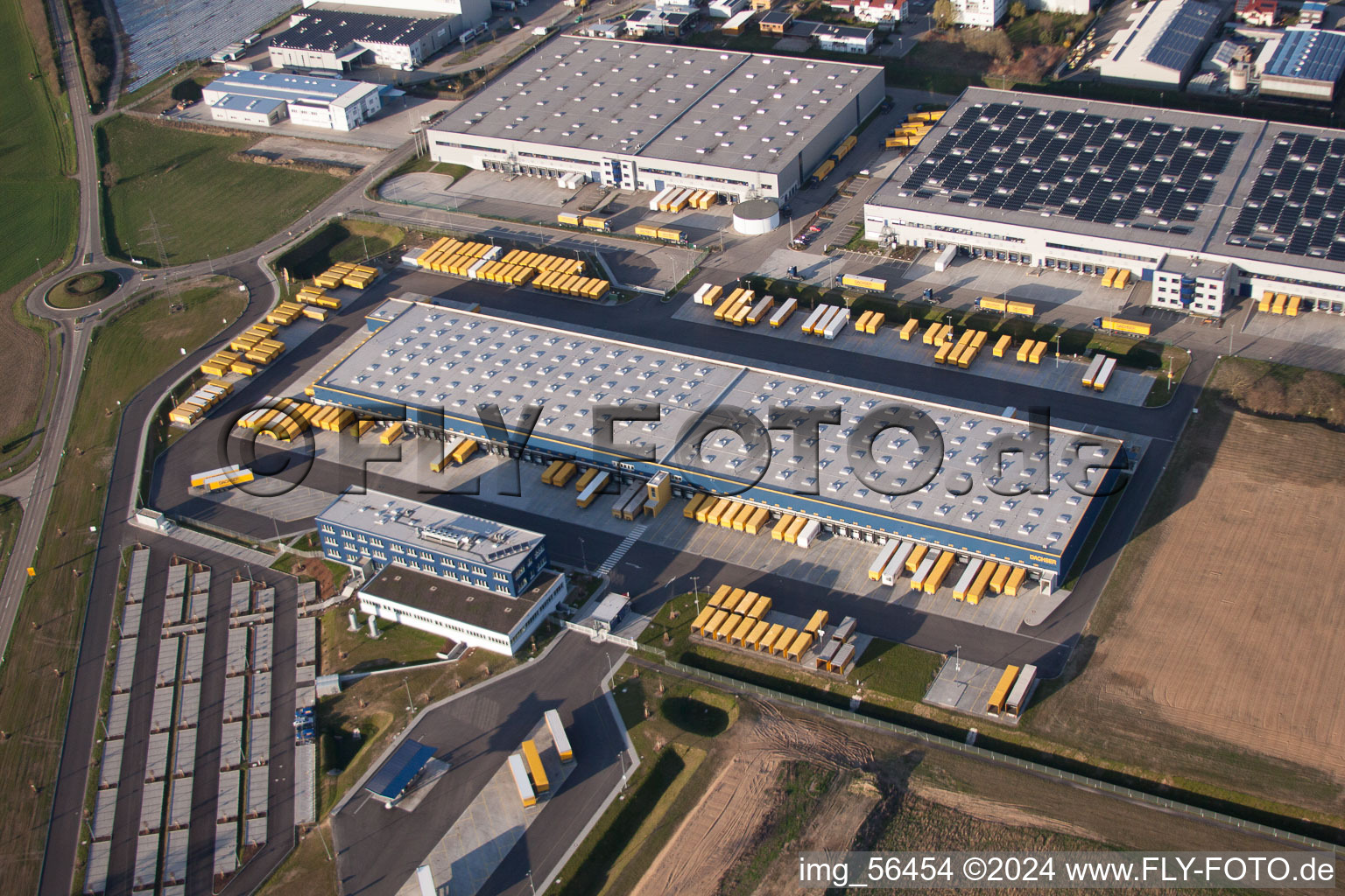 Centre logistique DACHSER Karlsruhe GmbH, Malsch à Malsch dans le département Bade-Wurtemberg, Allemagne d'en haut