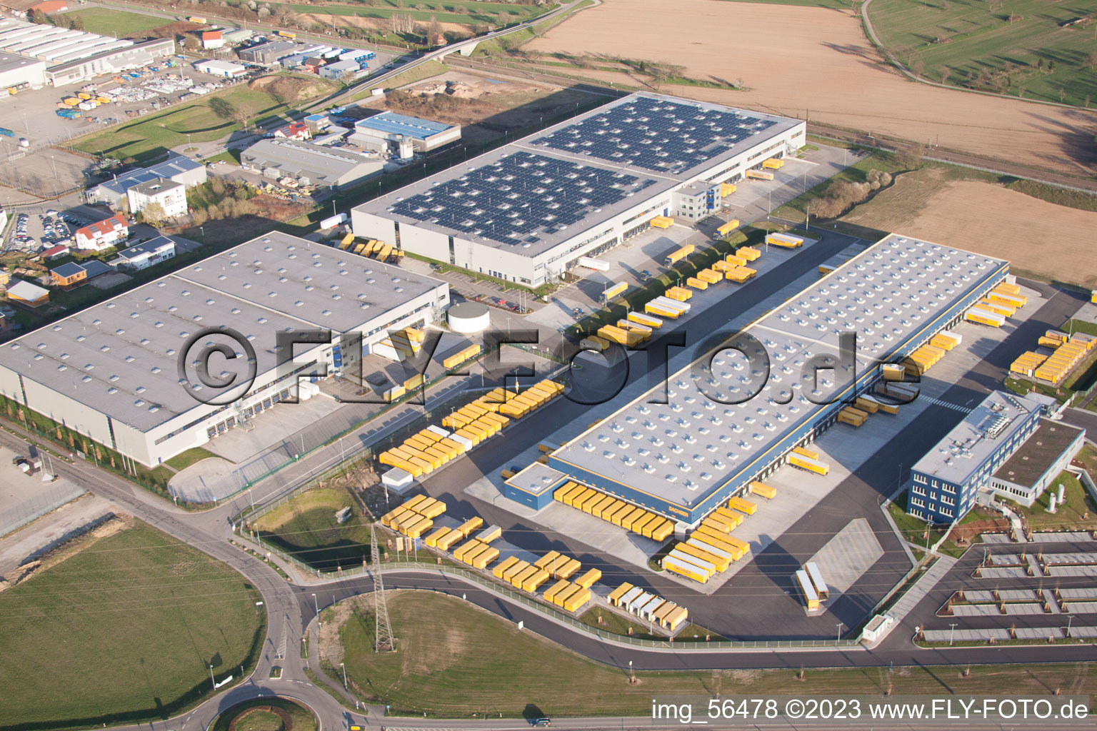 Photographie aérienne de Centre logistique DACHSER Karlsruhe GmbH, Malsch à Malsch dans le département Bade-Wurtemberg, Allemagne