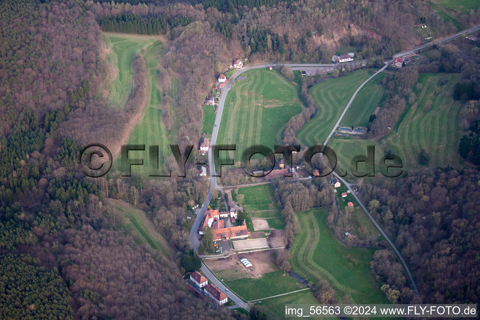 Sankt Germannshof dans le département Rhénanie-Palatinat, Allemagne depuis l'avion