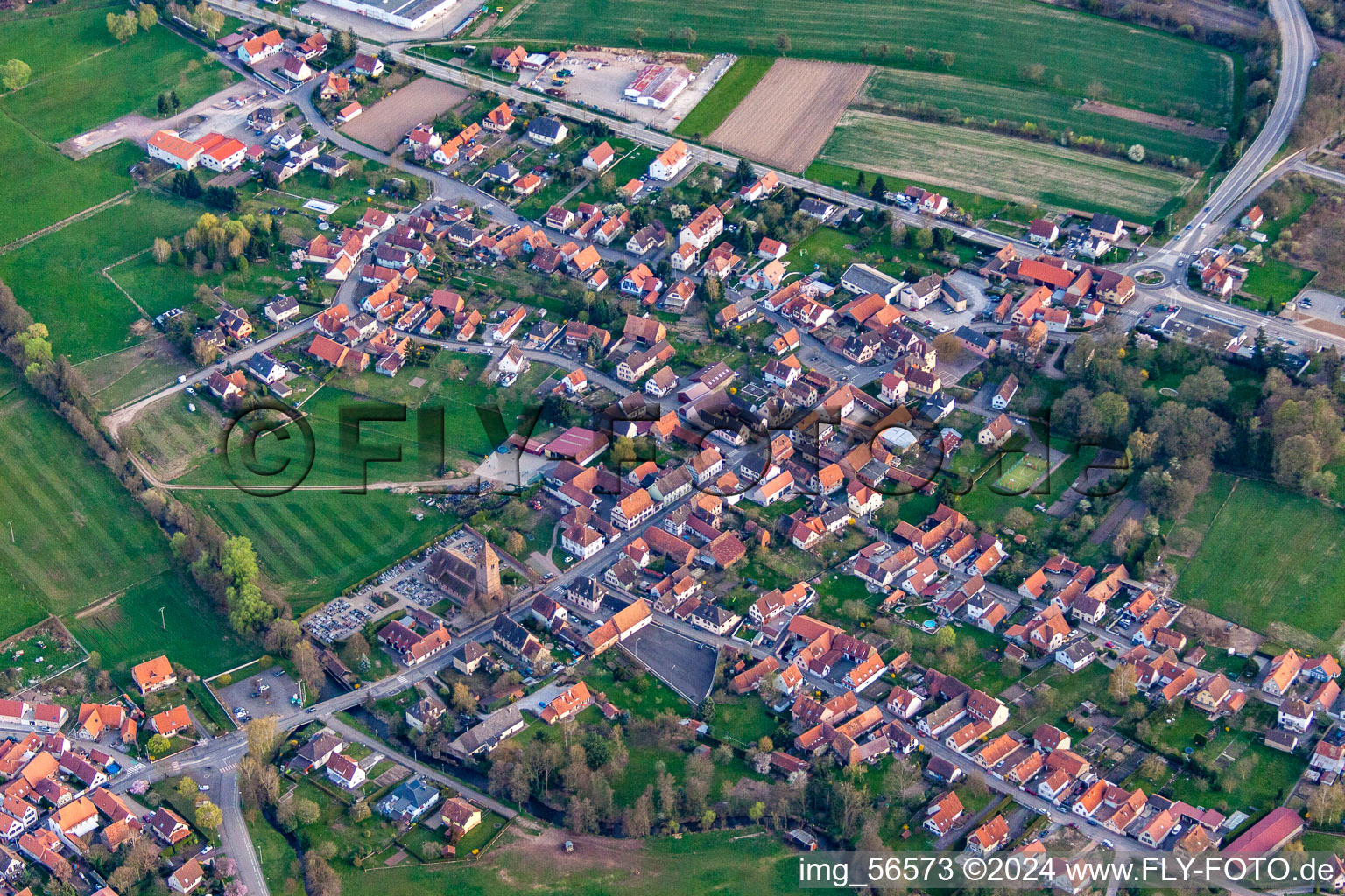 Image drone de Wissembourg dans le département Bas Rhin, France