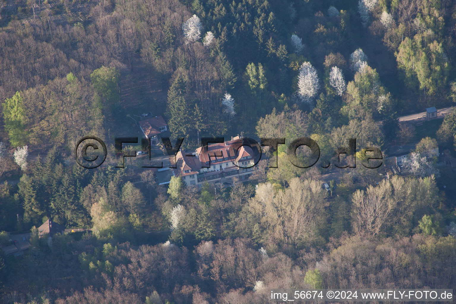 Vue d'oiseau de Weyher in der Pfalz dans le département Rhénanie-Palatinat, Allemagne