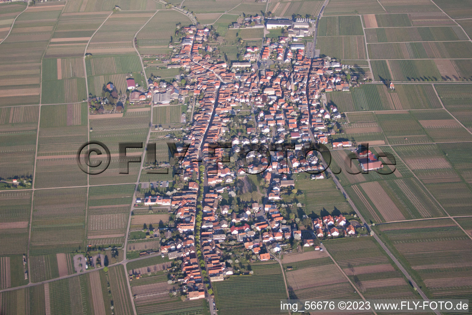 Vue aérienne de Rhodt unter Rietburg dans le département Rhénanie-Palatinat, Allemagne