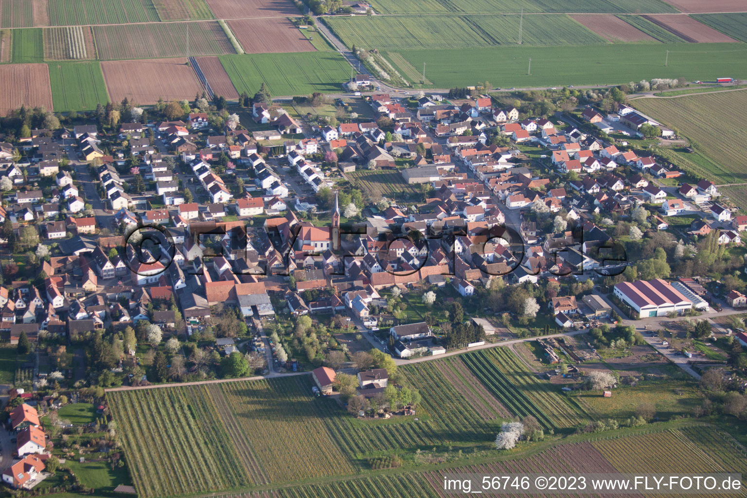 Hochstadt dans le département Rhénanie-Palatinat, Allemagne d'en haut