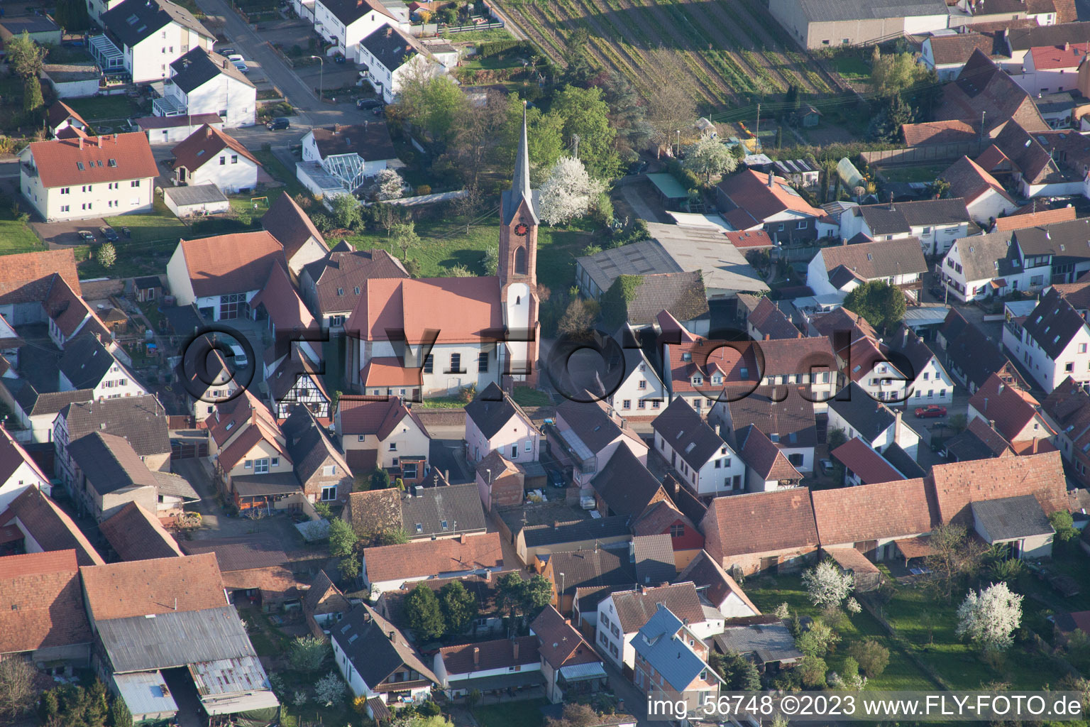 Hochstadt dans le département Rhénanie-Palatinat, Allemagne vue d'en haut