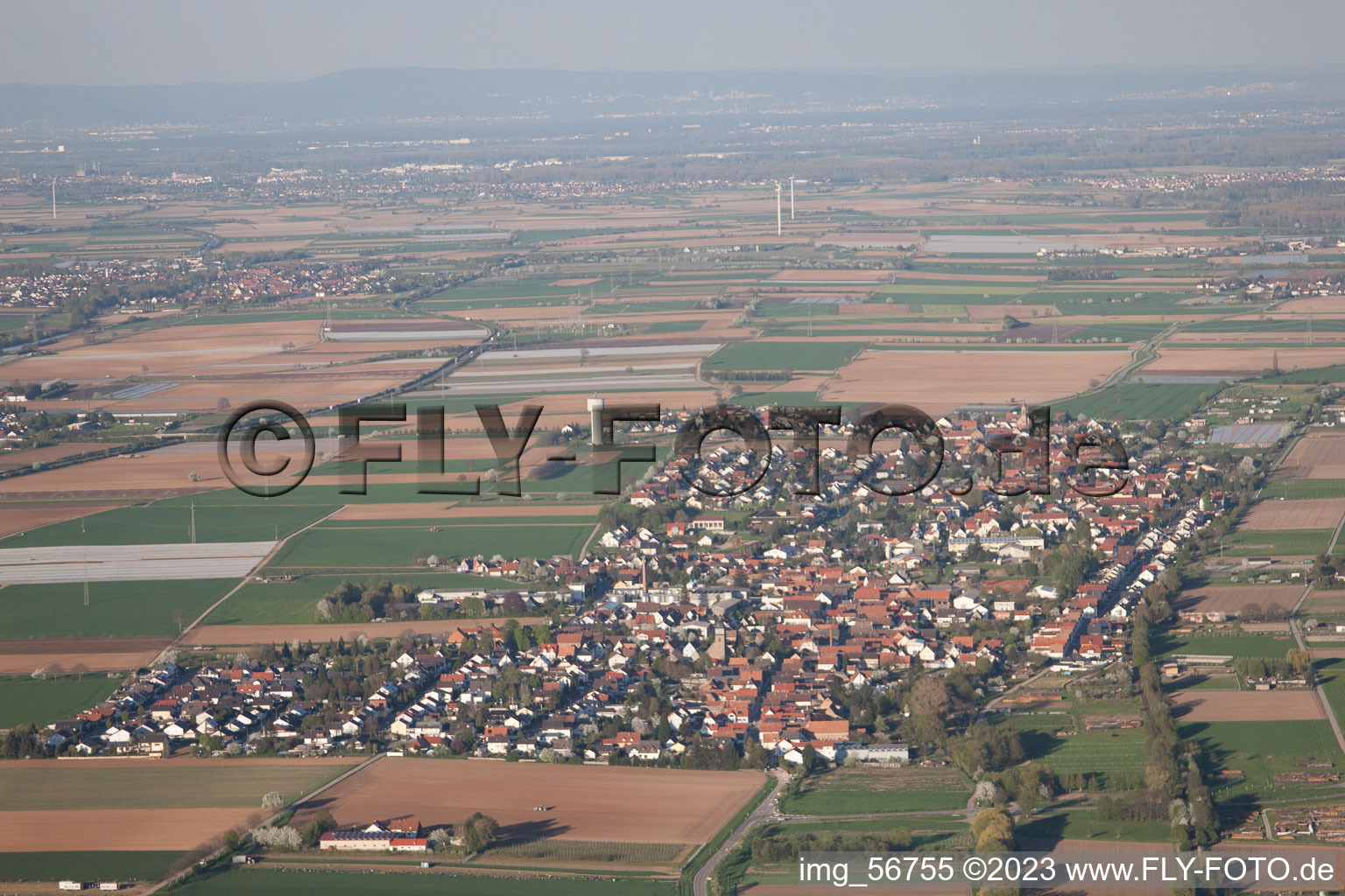 Image drone de Hochstadt dans le département Rhénanie-Palatinat, Allemagne