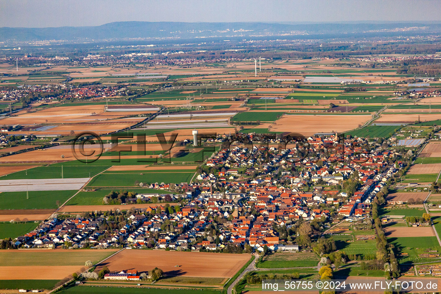 Zeiskam dans le département Rhénanie-Palatinat, Allemagne d'en haut