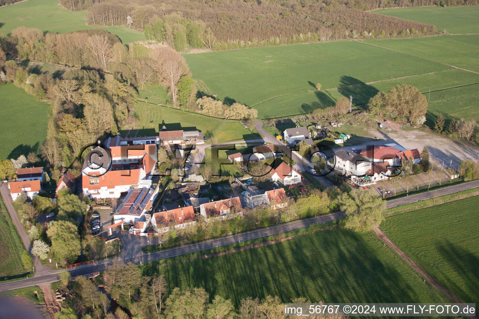 Vue aérienne de Dreihof dans le département Rhénanie-Palatinat, Allemagne