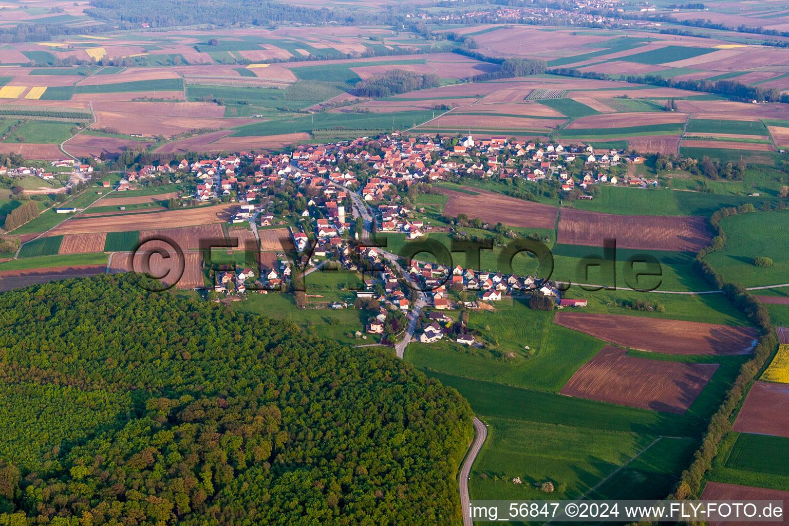 Schœnenbourg à Schœnenbourg dans le département Bas Rhin, France d'en haut