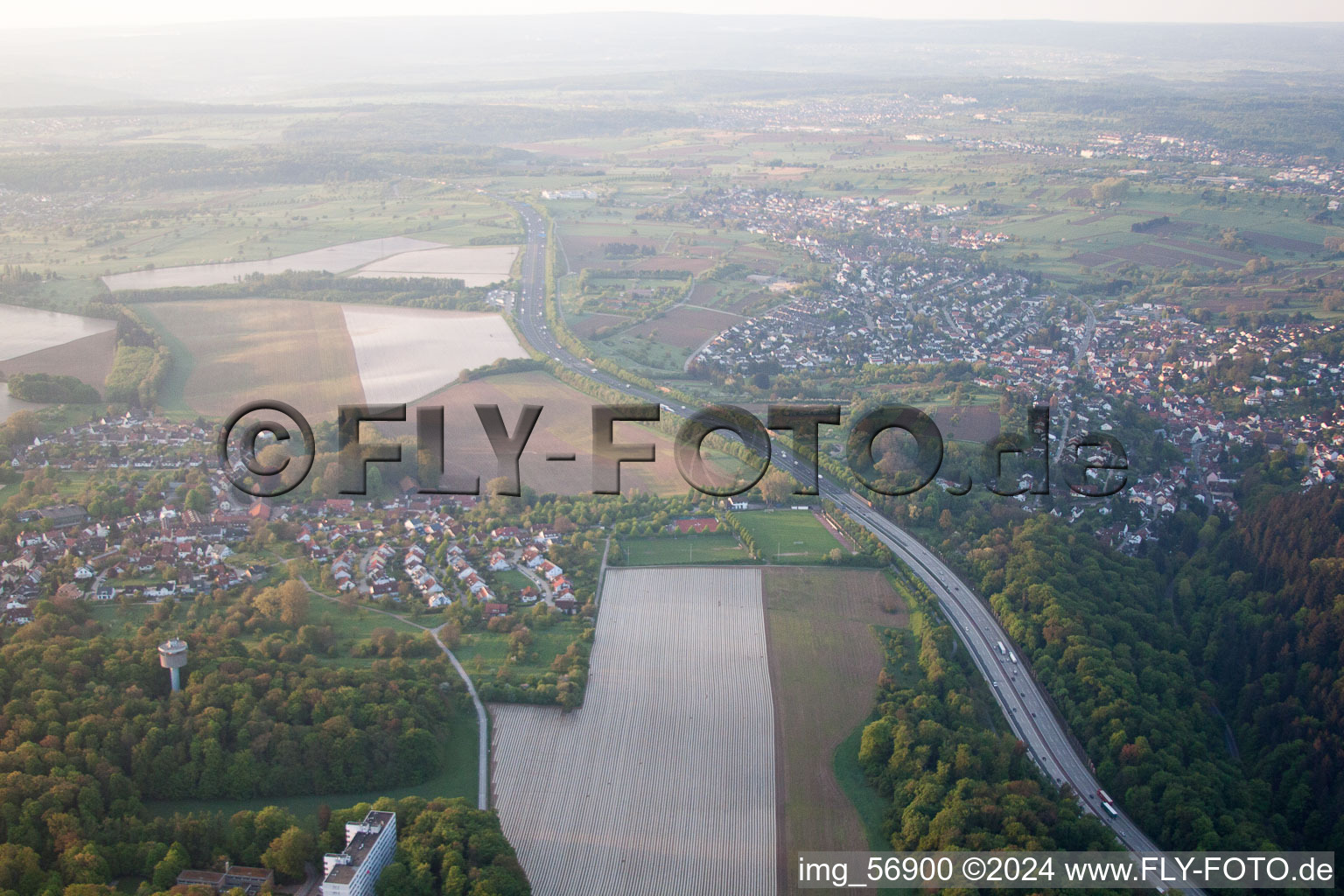 Photographie aérienne de Quartier Hohenwettersbach in Karlsruhe dans le département Bade-Wurtemberg, Allemagne