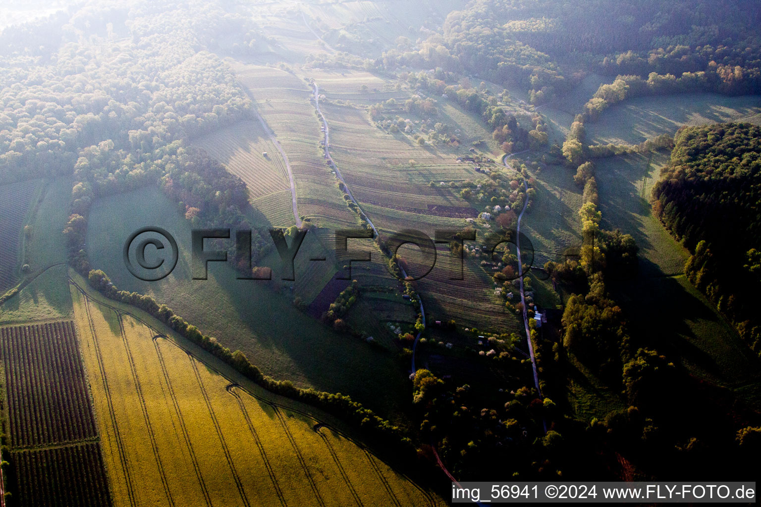 Sulzfeld dans le département Bade-Wurtemberg, Allemagne vue d'en haut