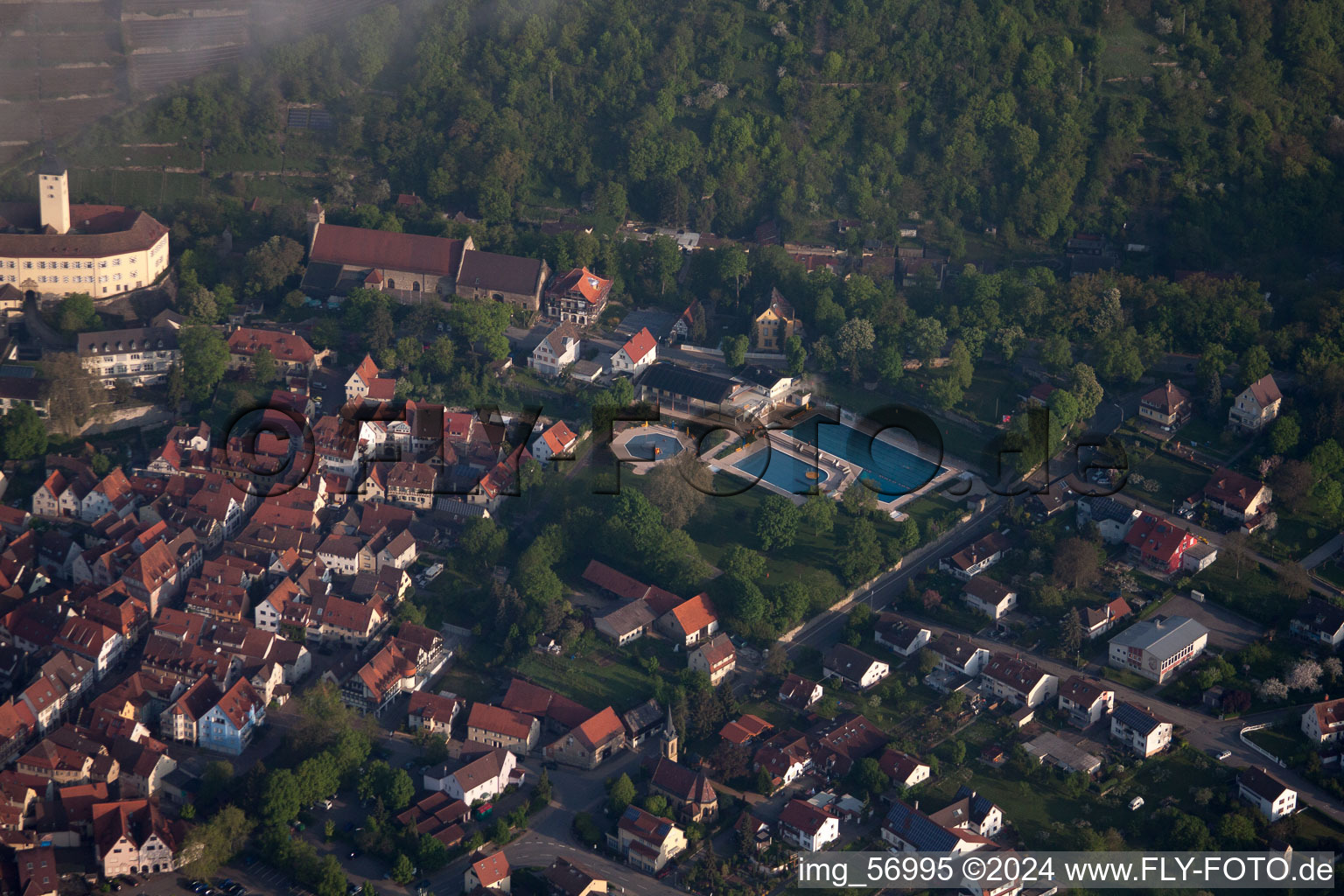 Vue oblique de Quartier Michaelsberg in Gundelsheim dans le département Bade-Wurtemberg, Allemagne