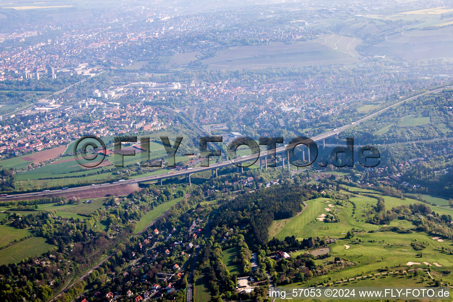 Vue aérienne de Du sud-ouest à Würzburg dans le département Bavière, Allemagne