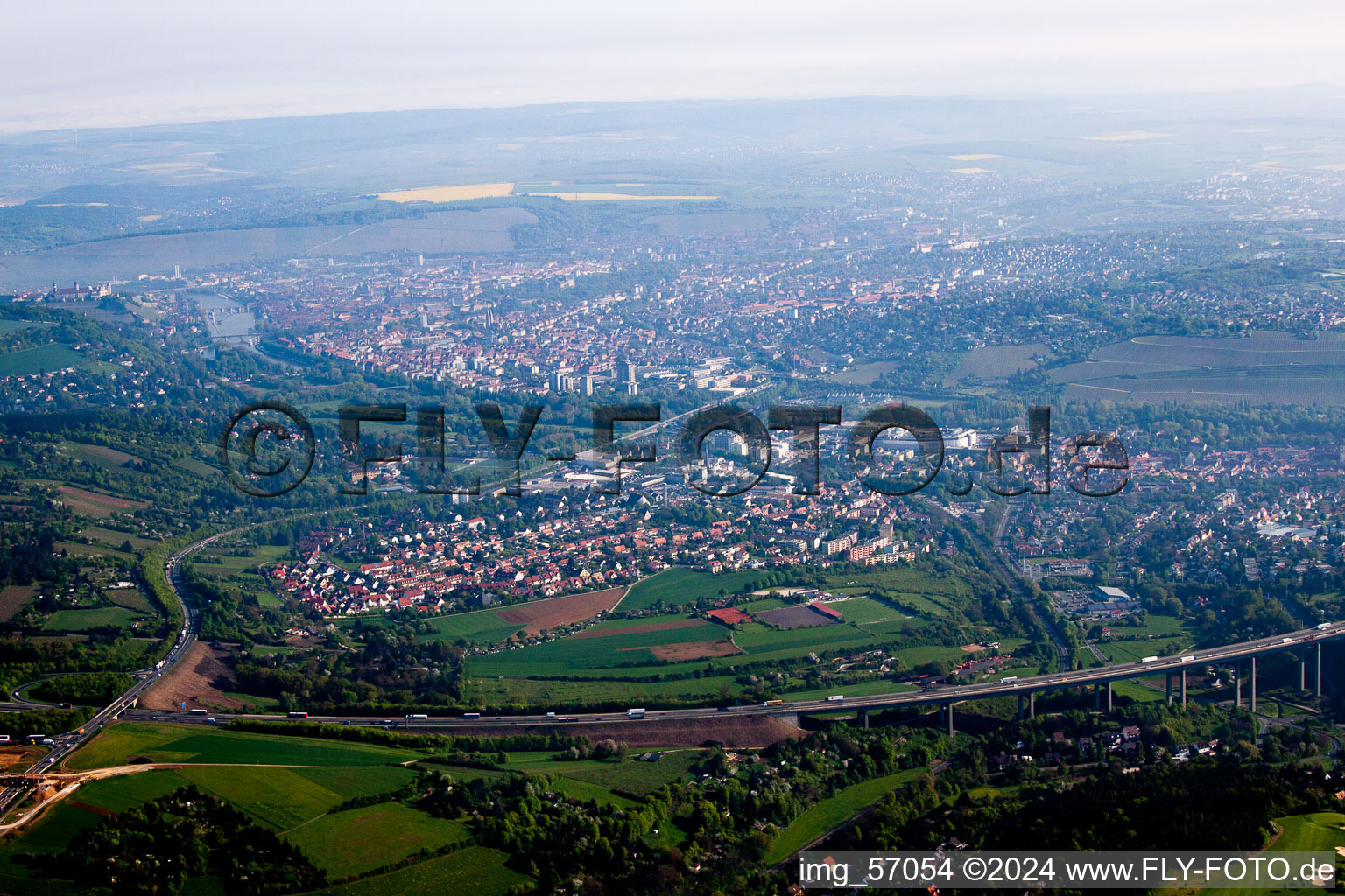 Photographie aérienne de Würzburg dans le département Bavière, Allemagne