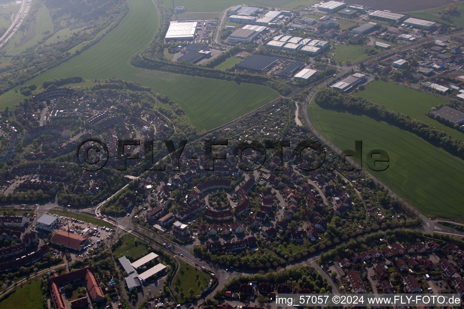 Würzburg dans le département Bavière, Allemagne d'en haut