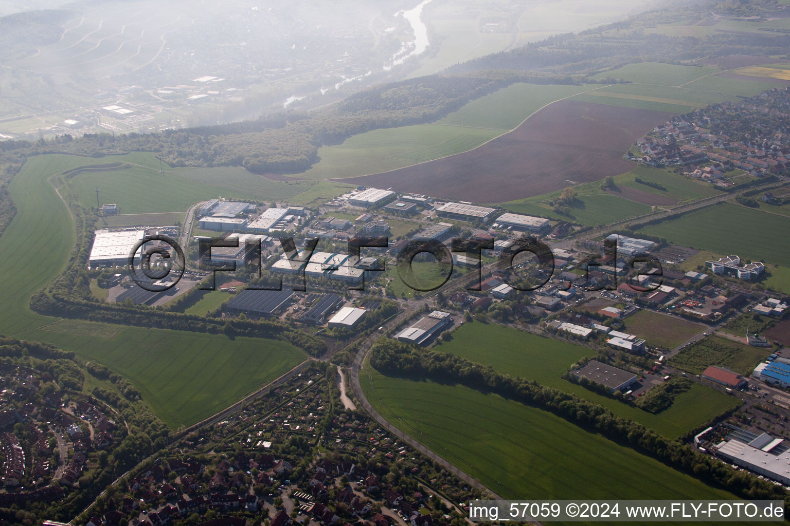 Würzburg dans le département Bavière, Allemagne vue d'en haut