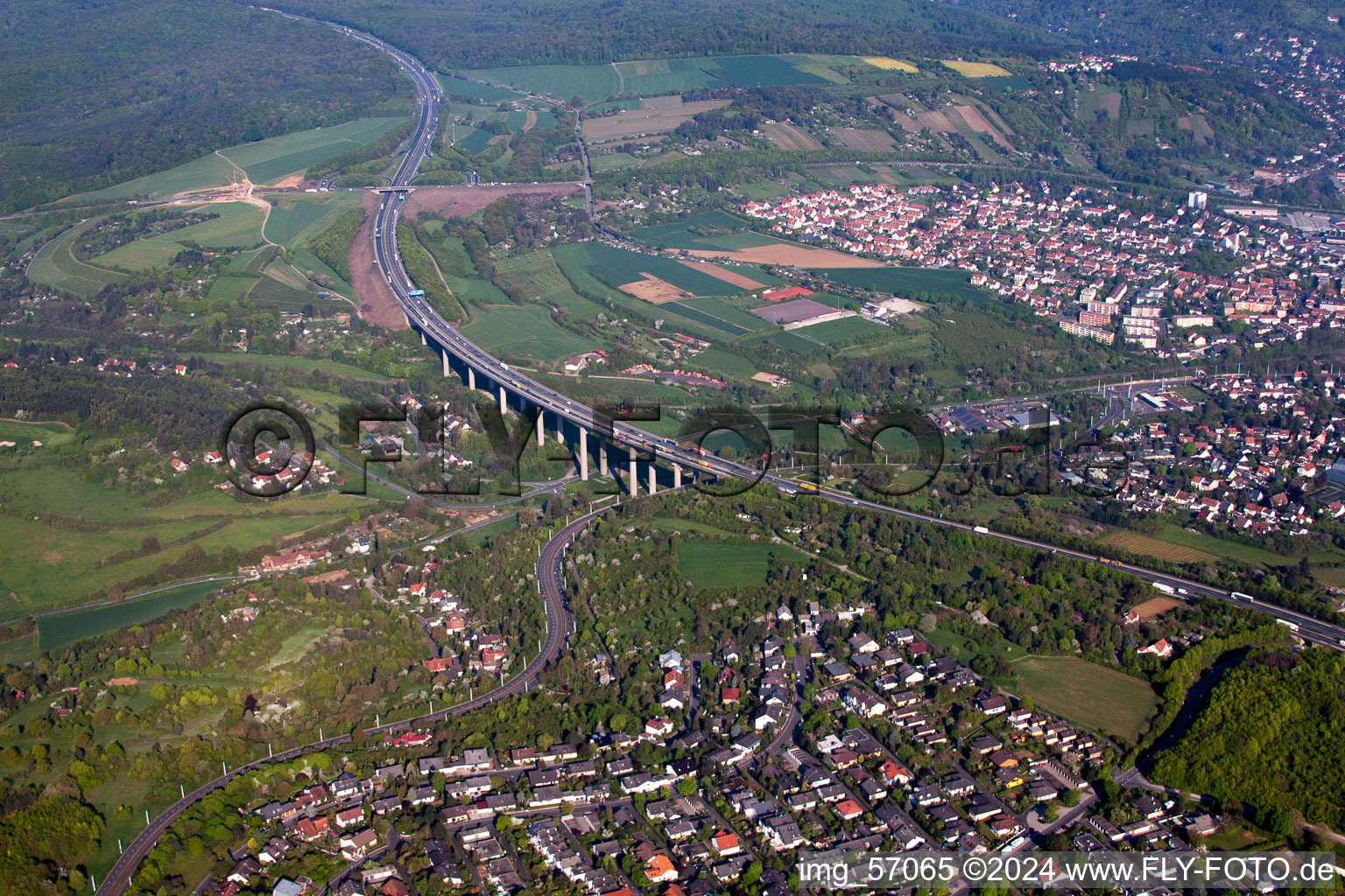 Photographie aérienne de Du sud-ouest à Würzburg dans le département Bavière, Allemagne