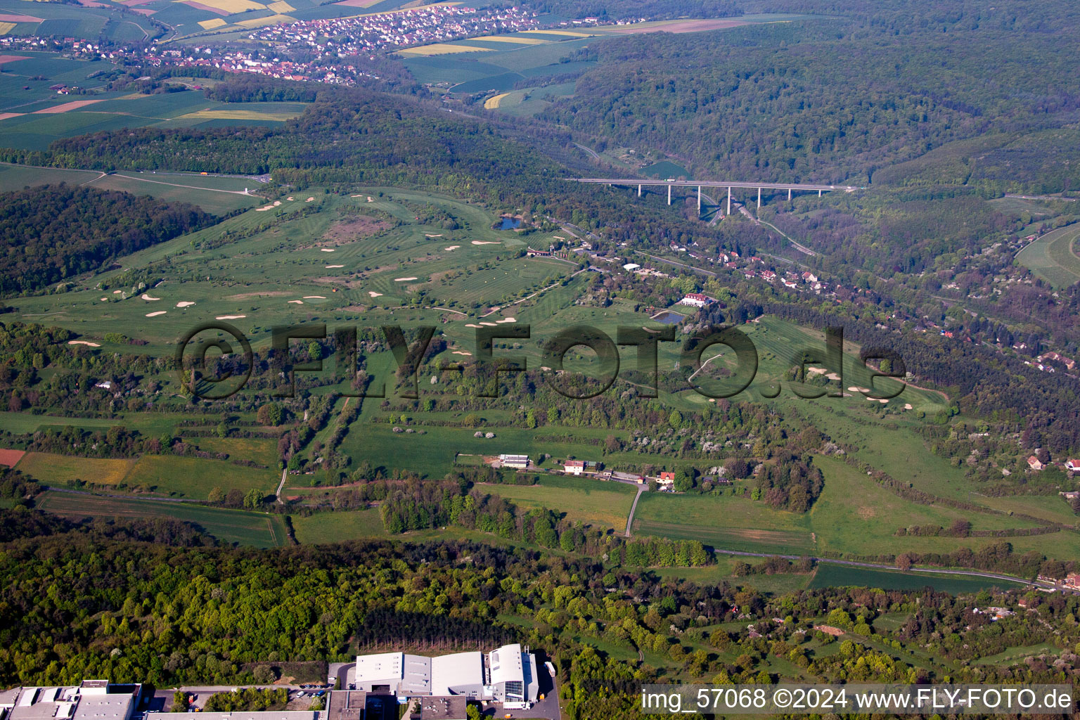 Vue aérienne de Golf à Würzburg dans le département Bavière, Allemagne