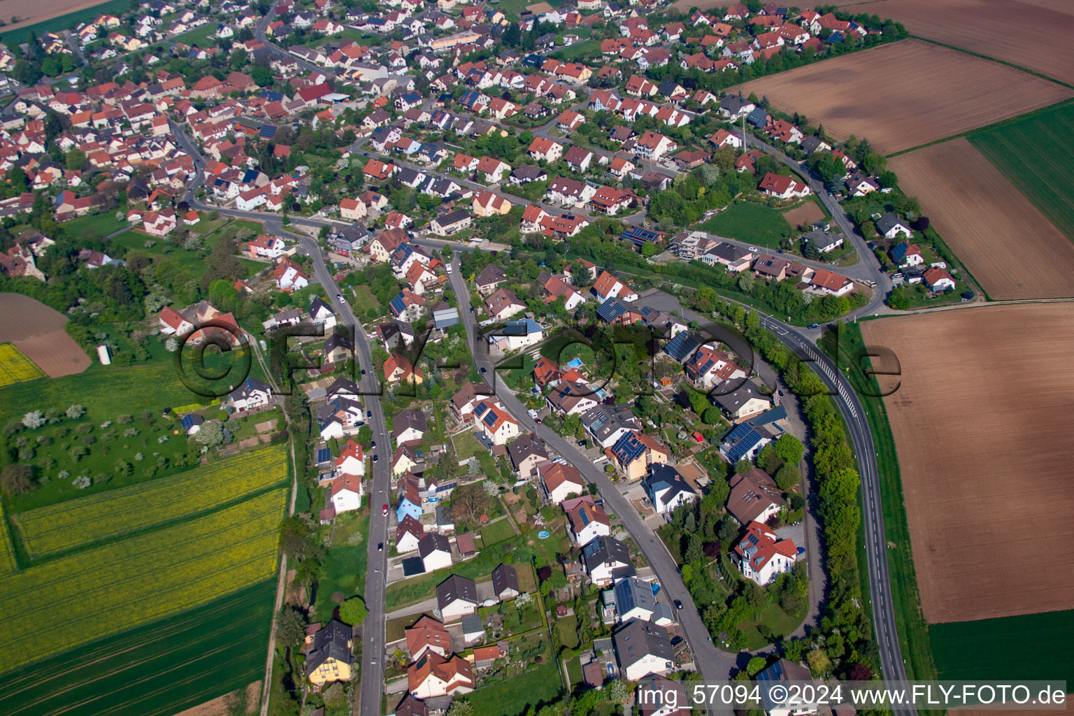 Photographie aérienne de Schwanfeld dans le département Bavière, Allemagne