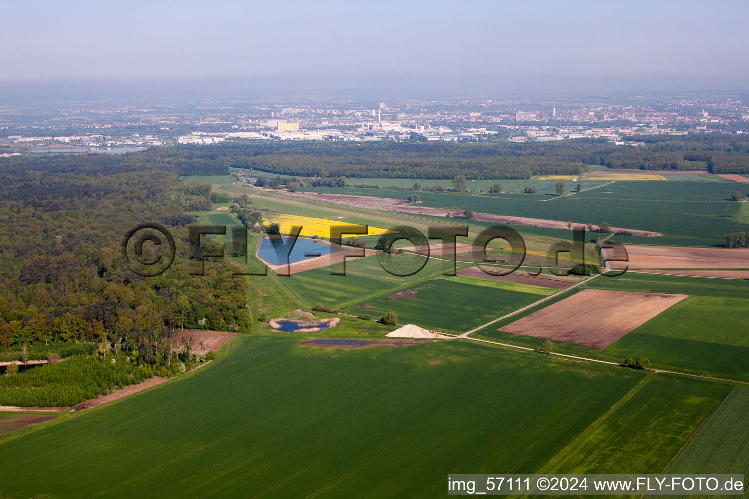 Vue aérienne de Approche croisée du Zwo Acht de l'EDSF à Schweinfurt dans le département Bavière, Allemagne