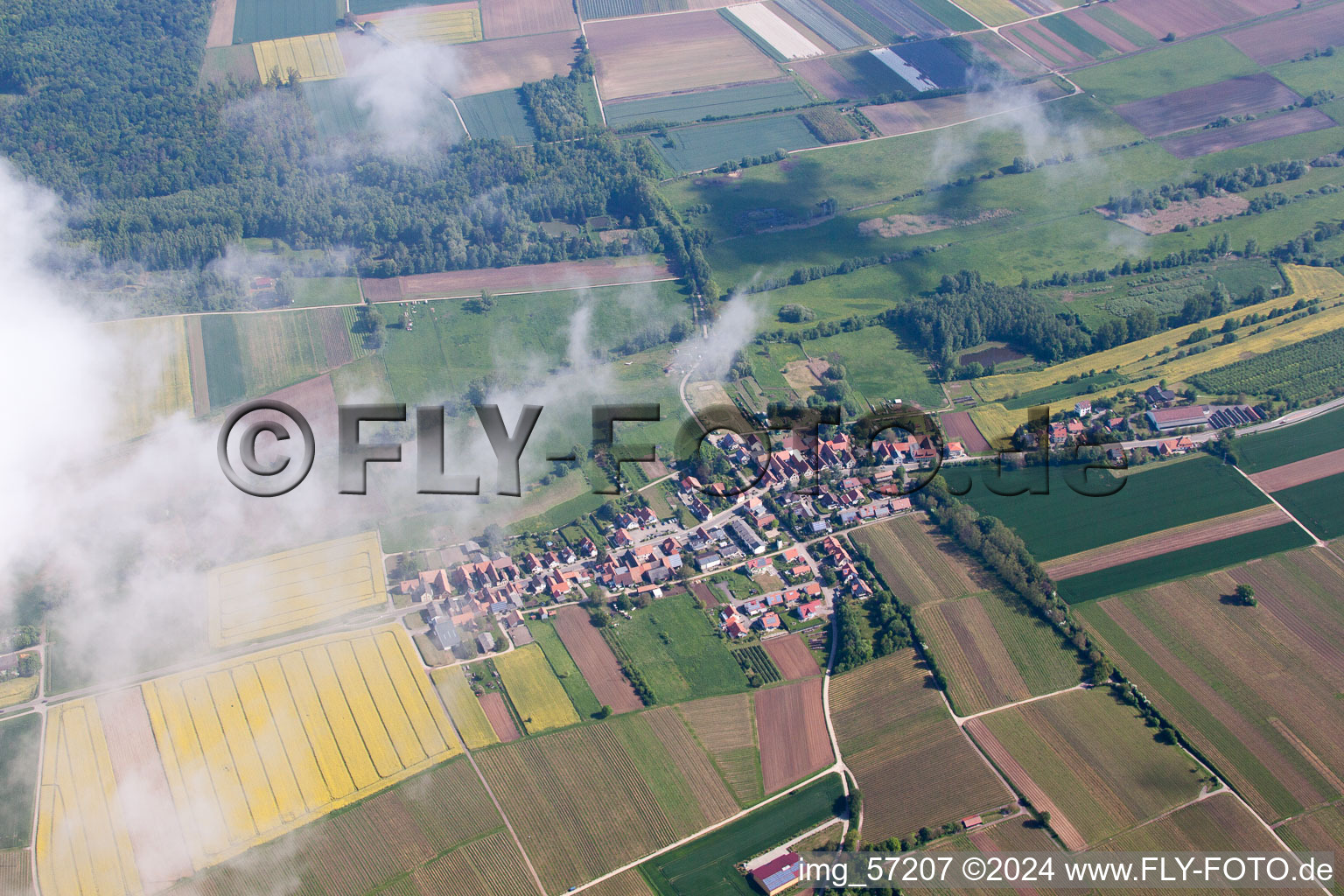 Hergersweiler dans le département Rhénanie-Palatinat, Allemagne vue d'en haut