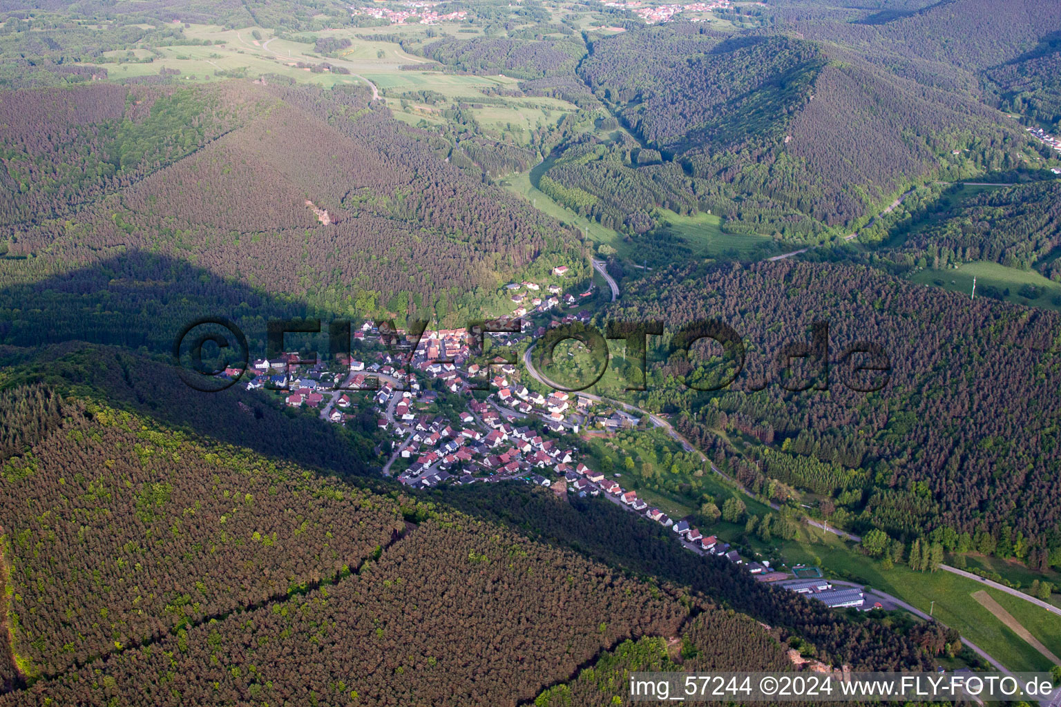 Vue oblique de Lug dans le département Rhénanie-Palatinat, Allemagne