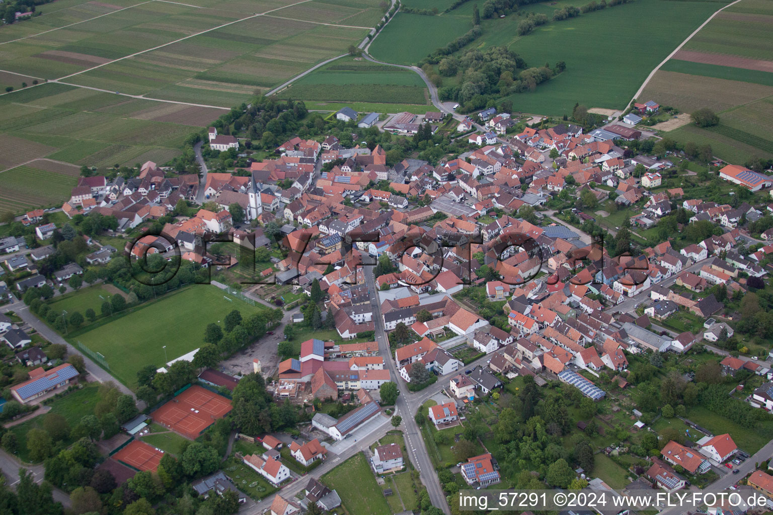 Quartier Mörzheim in Landau in der Pfalz dans le département Rhénanie-Palatinat, Allemagne depuis l'avion