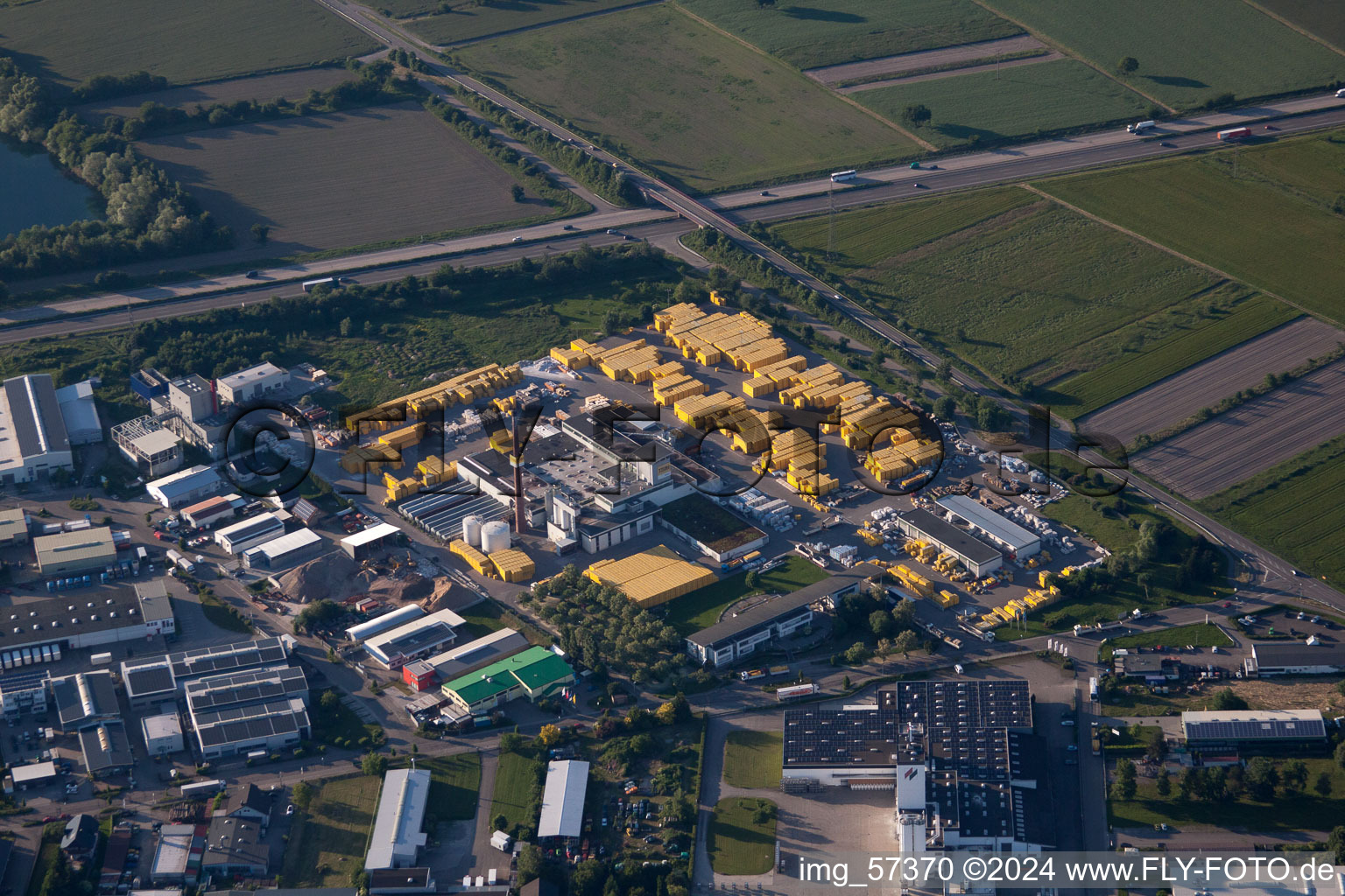 Vue aérienne de Usine Ytong à Malsch dans le département Bade-Wurtemberg, Allemagne