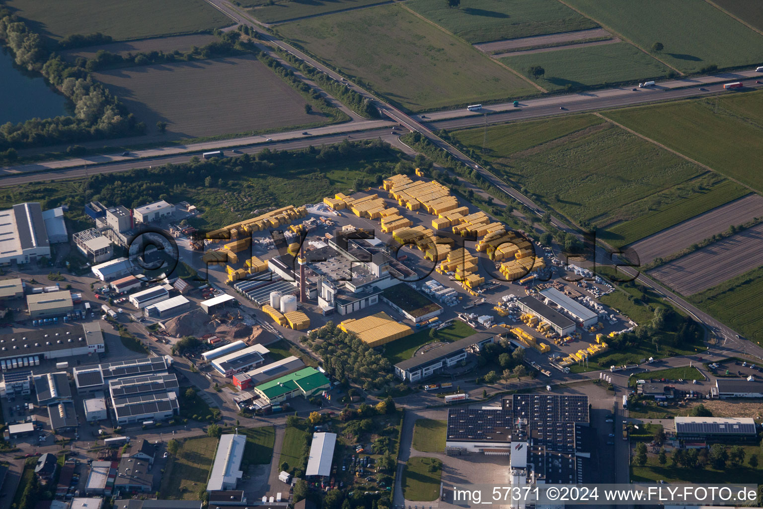 Vue aérienne de Usine Ytong à Malsch dans le département Bade-Wurtemberg, Allemagne