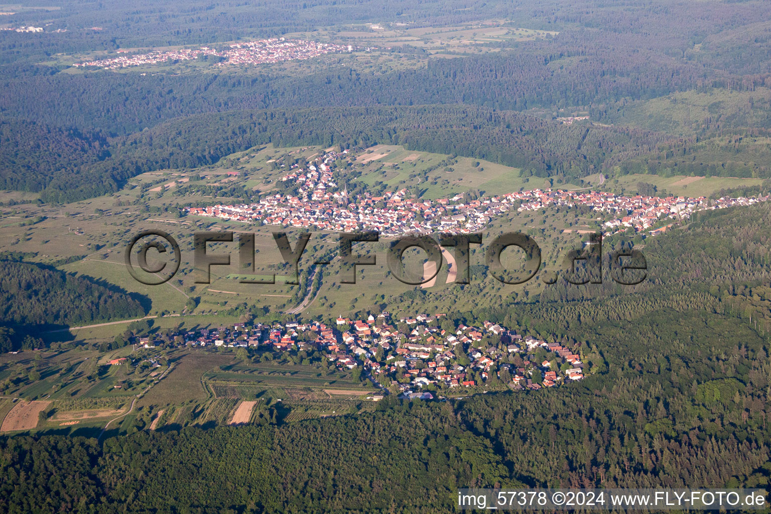 Quartier Schluttenbach in Ettlingen dans le département Bade-Wurtemberg, Allemagne vue d'en haut