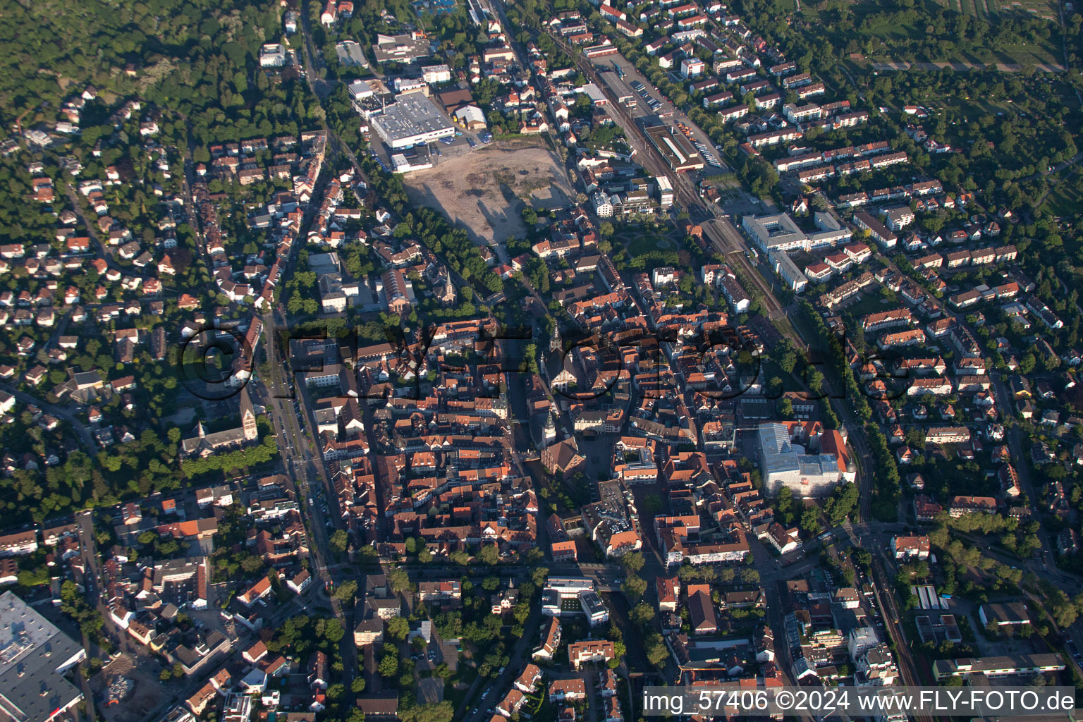 Enregistrement par drone de Ettlingen dans le département Bade-Wurtemberg, Allemagne