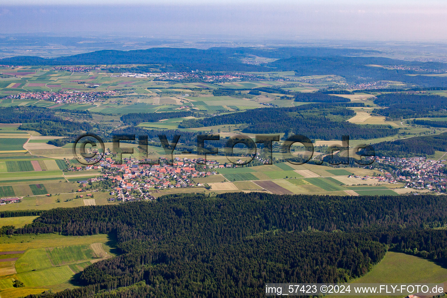 Vue aérienne de Quartier Täbingen in Rosenfeld dans le département Bade-Wurtemberg, Allemagne