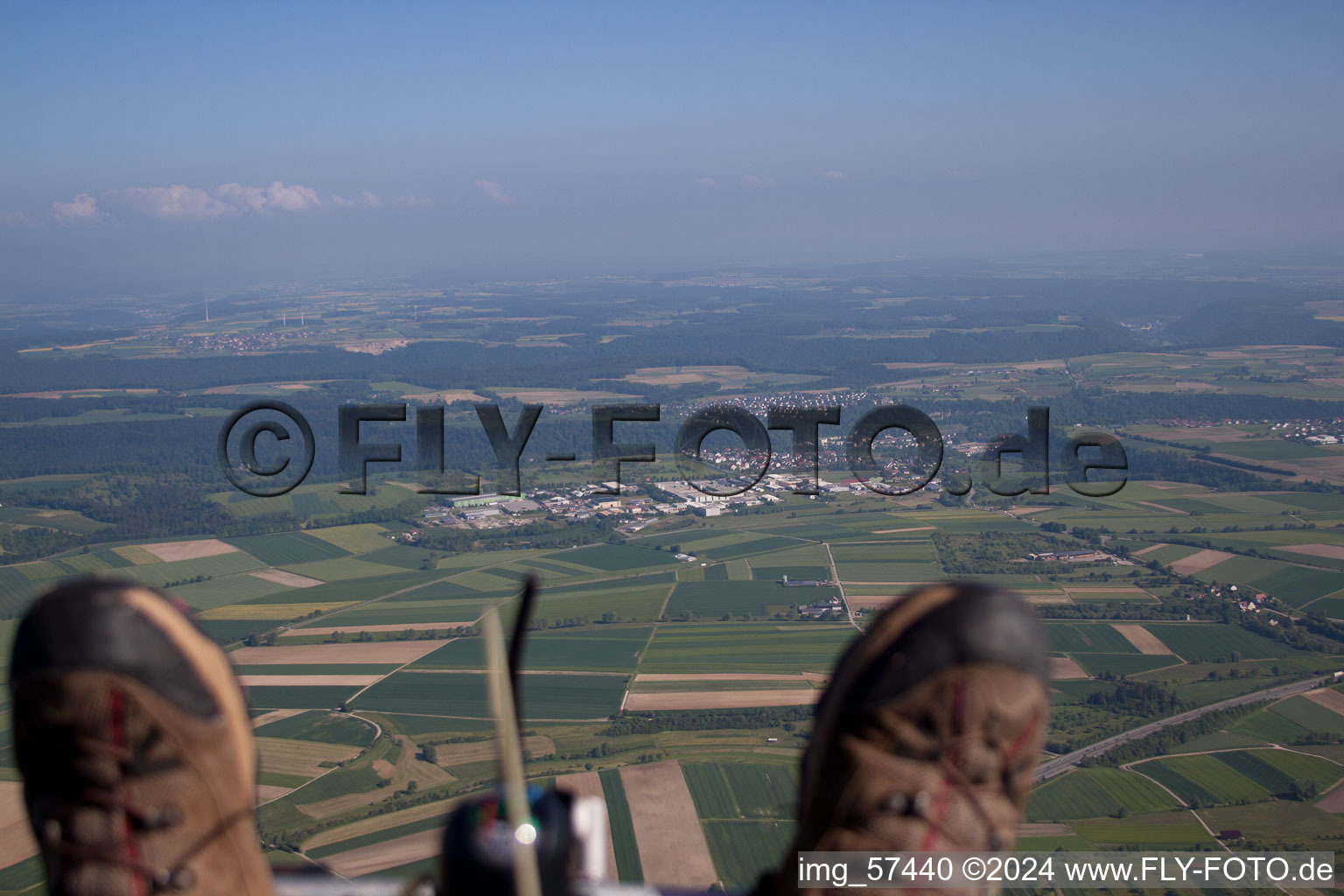 Vue aérienne de Aérodrome UL, Sulz-Kastell à Sulz am Neckar dans le département Bade-Wurtemberg, Allemagne