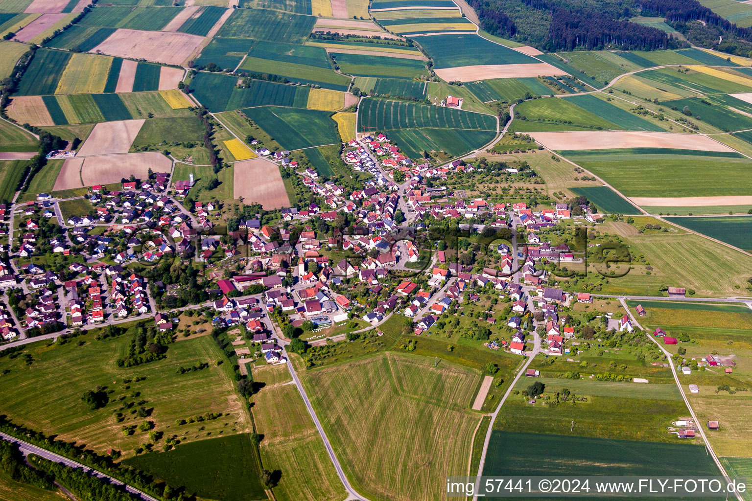 Vue aérienne de Quartier Wittershausen in Vöhringen dans le département Bade-Wurtemberg, Allemagne