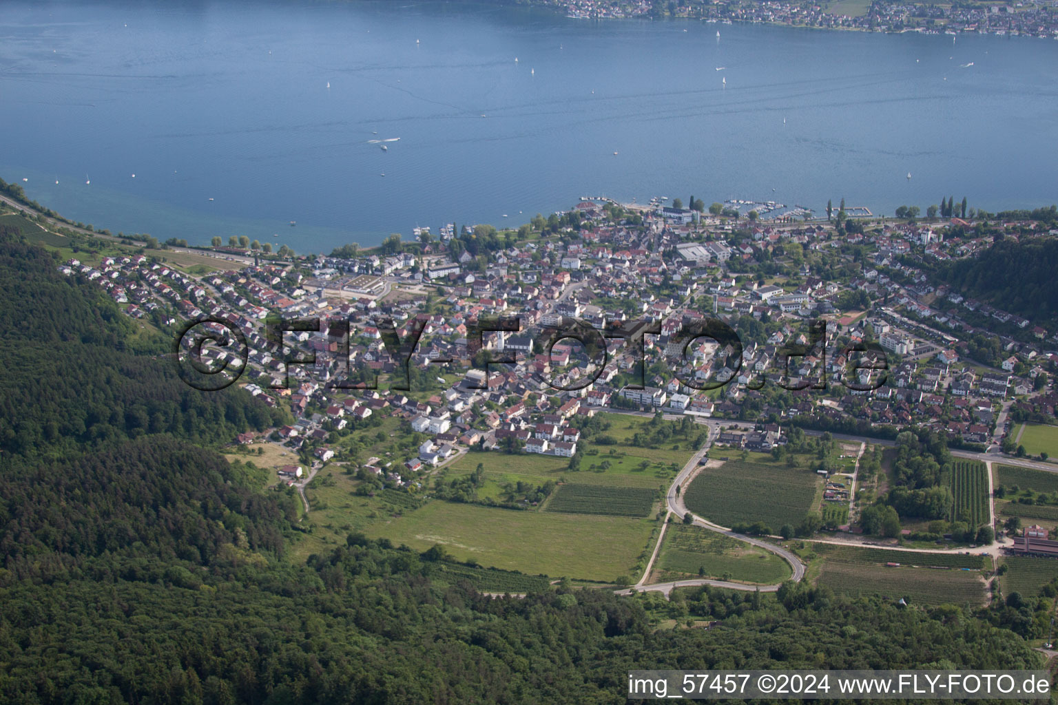 Quartier Ludwigshafen in Bodman-Ludwigshafen dans le département Bade-Wurtemberg, Allemagne depuis l'avion