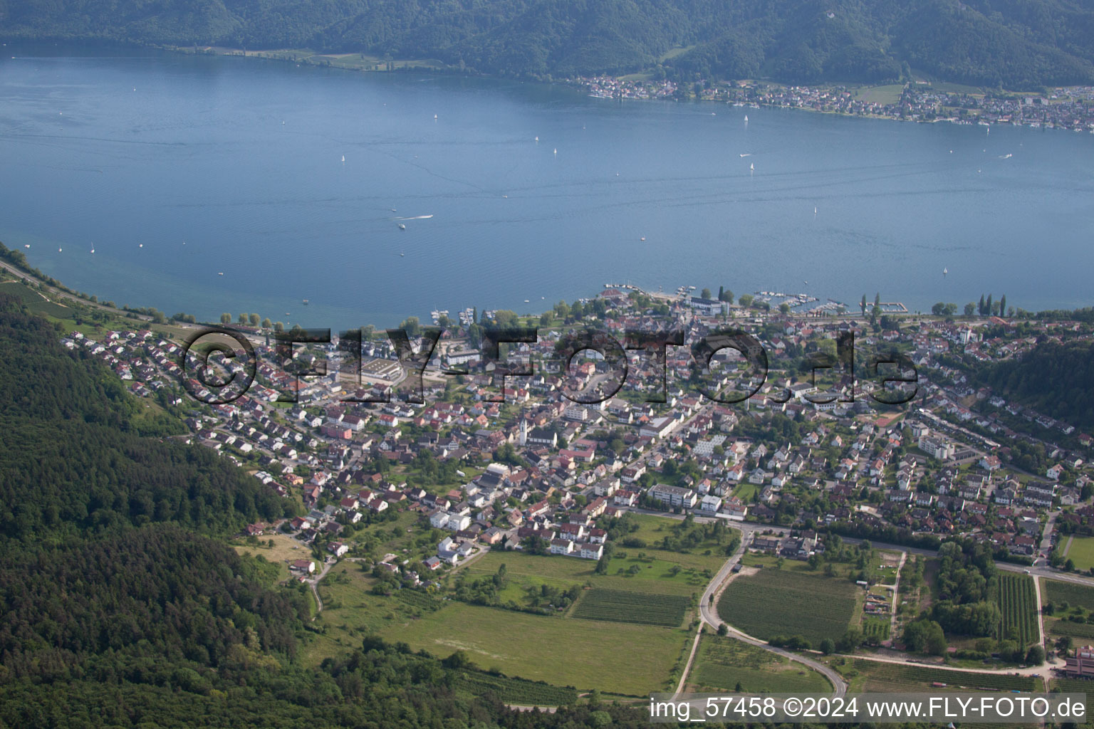 Vue d'oiseau de Quartier Ludwigshafen in Bodman-Ludwigshafen dans le département Bade-Wurtemberg, Allemagne