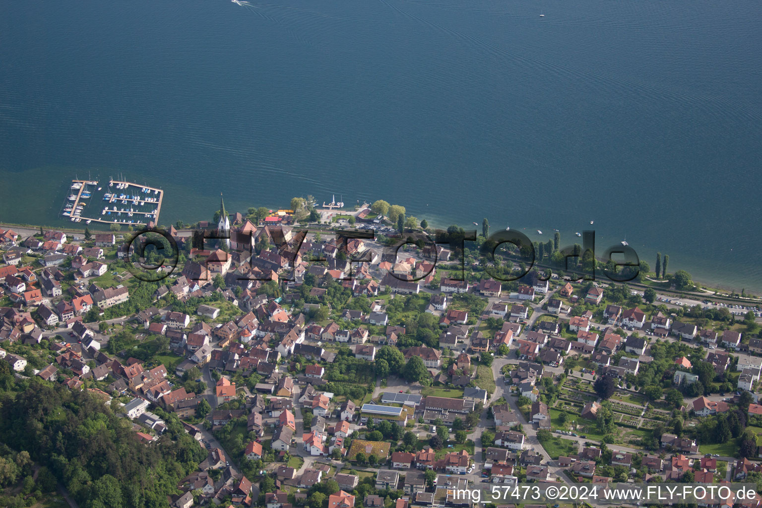 Enregistrement par drone de Sipplingen dans le département Bade-Wurtemberg, Allemagne