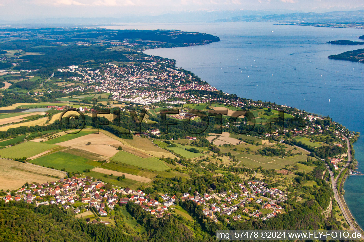 Vue aérienne de Hödingen dans le département Bade-Wurtemberg, Allemagne