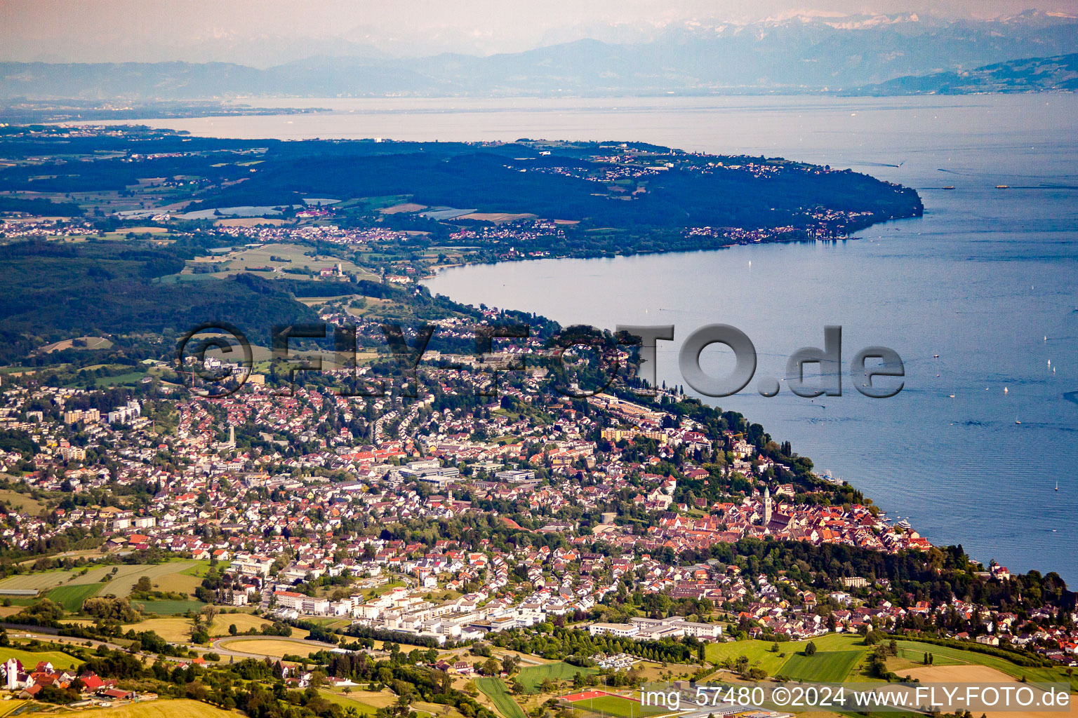 Vue aérienne de De l'ouest à Überlingen dans le département Bade-Wurtemberg, Allemagne